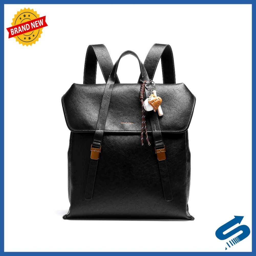 Vintage PU Leather Backpack Convertible Anti-Theft Travel School Business Unisex